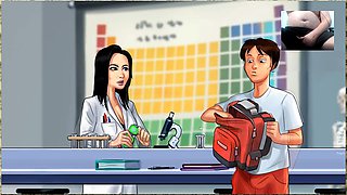 Playing video games, video game, hentai blowjob