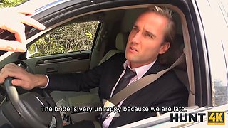 Hunt4k. random passerby scores sexy bride in the wedding limo