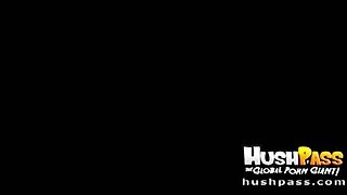 Interracial blowjob outdoors sucking big cock in hd