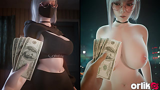 Horny Slut Lisa & Her Clients - Whore Sex 3D Animation