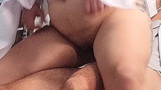 Slutty Nurse Catches Doctor on Duty and Performs Very Intimate Exam in Hospital Bathroom