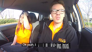 Huge Tits Examiner In Threesome In Car