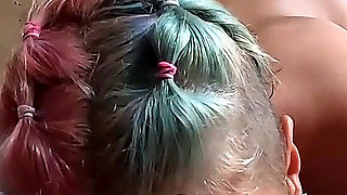 Ball Licking Blowjob with Cum Swallow on a Sunny Afternoon
