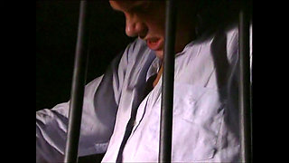 Busty MILF Fucked and Jerked Hard by a Big Vintage Cock in the Cage