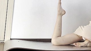 Worship ass foot slave yoga show