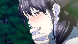 Two people of different ages have sex outdoors