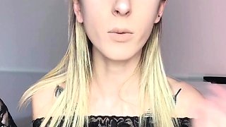 Blonde teen Sierras first erotic masturbation video