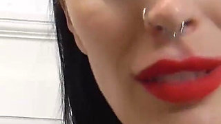 A Dark Gothic Giantess Spits Down on You!