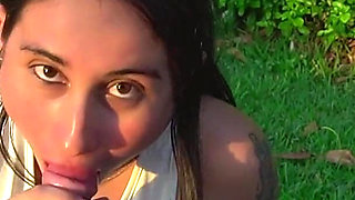Challenge in a Park: Pregnant Girl Agrees to Use an Anal Plug
