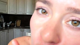 Blonde Solo Webcam Girl in Public BDSM Fingering