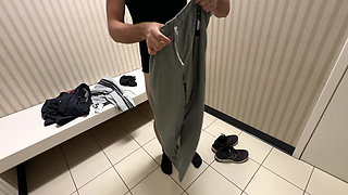 Fitting Room Manager Deep Throating Boss in the Fitting Room Big 8 Inch Dick