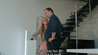 Blonde GILF's cunt was made for fucking two fat dicks