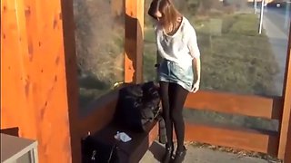 Bus stop anal sex