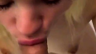 Huge Dick for My Sister-in-law. Schoolgirl Gives a Blowjob While Parents Are Away