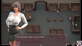 Just getting started with ""Enthusiasm Epidemic"" (Part 1) - a mommy with a big ass in an animated three-dimensional porn game