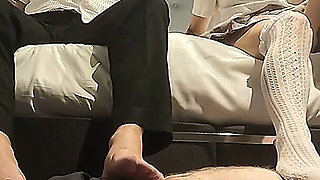 Using Our Cuck as a Foot Rest