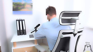 Secretary Ritzy Punished by Her Boss Rough Deepthroat Blowjob for Missed Deadline and a Messy Cum-face Finish