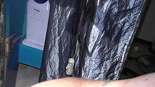 Far Spread Pussy Even Further Open and with Dildo Working Close up, Looking Inside and Squirt