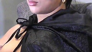 Hot Brunette Super Sexy and Beautiful French MILF Plays with a Cock for Precum Milking and Teasing Only Without an Orgasm