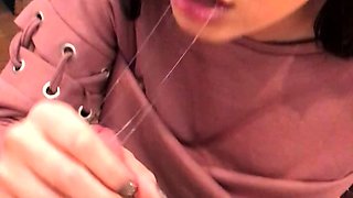 Hot Brunette Girlfriend POV Blowjob