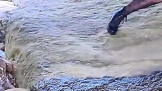 Lost Girl Getting Milk From a Stranger's Mouth.