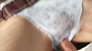 Horny Stepsister In Plaid Skirt Denies Penetration But Helps Stepbrother Cum