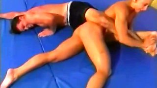 Mixed wrestling with Charlene rink