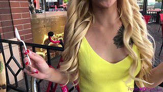 Instead of riding her bike kinky blonde Kiara Cole prefers to ride cock