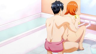 Big cock teenager washes and fucks his eager young MILF