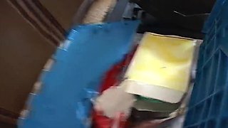 Bony honey squeals as she rails a monster man-meat on her taut puss