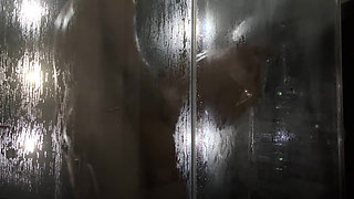 Dick Slipped Into Soapy Vagina of Petite Brunette