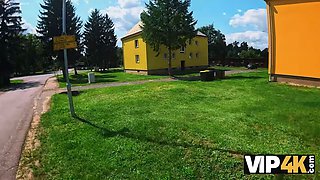 Vip4k. babe flashed her pierced Natural Tits and then it happened...