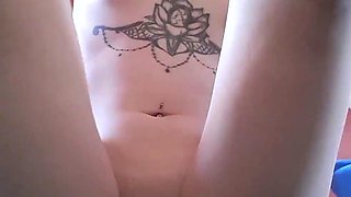 Amateur brunette Michelle with small tit