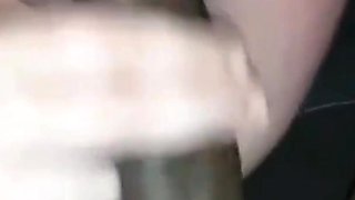 Licking Sucking His Big Black Cock Back of My Car