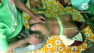 Brother-in-law fucked his sister-in-law like a mare at home and then poured his penis water in her mouth