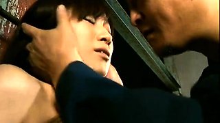 Busty Japanese babe toyed and creamed BDSM style