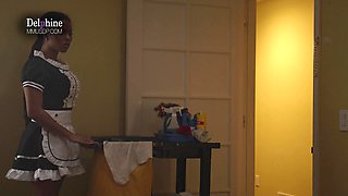 Delphine Films - Horny maid Kira Noir fucks with a horny hotel resident