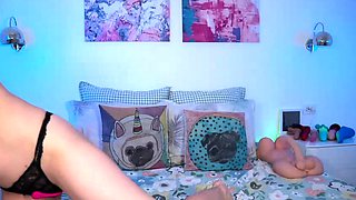 Roxy Deville masturbating her ass with a glass toy
