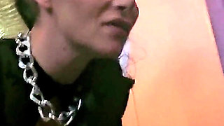 Stina Stone Femdom Feetworship Barefeet Licking Foot Gagging by German Mistress in Leather Gloves Part 1