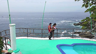 Mexican Girl with Small Titties and Trimmed Bush