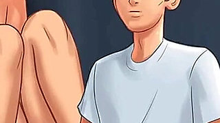 Summertime saga: stepson fingers his stepmom's pussy ep 187