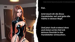 German Mistress Anal JOI: Humiliation & CEI Instructions for Slave Training