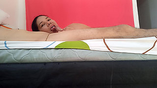 Sucking wife full of milk