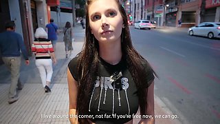 Euro girl shows her boobs and offers quick fuck in the hotel