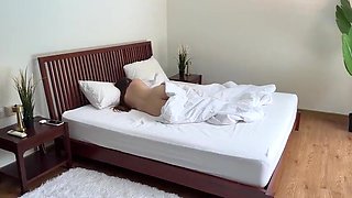 My step-father came into my guest room, leaned me over, and entered my tiny vag
