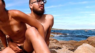 Small titted brunette teen fingering on the bed