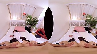 Delightful Japanese teen beauty horny VR video