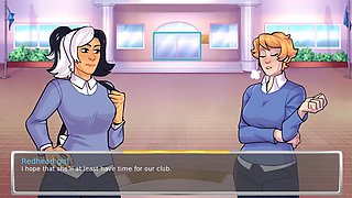 Lingerie-clad hentai anime fun at the academy