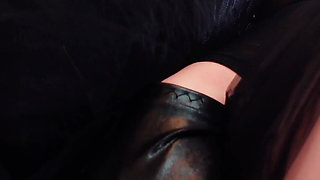 JOI jerk off instruction with countdown - blonde MILF with big natural boobs in gothic dress (Arya)