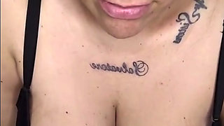 Sexy wife natural tits